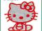 APLIKACJE naprasowanki kotek HALLO KITTY CZERWONY