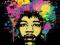 Jimi Hendrix - Splatters - plakat 40x50 cm
