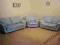 Sofa Kanapa 3+2+1 Fotel SKÓRA morska miętowa BLUE