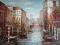 Wenecja,pejzaż,szpachla,obraz olejny,60x90cm,ARTE
