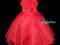Czerwona elegancka sukienka 6-7 lat r. 116 / 122