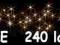 piękne LAMPKI CHOINKOWE sople 240szt GRUBY KABEL