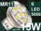 MR11 G4 6 LED 5050 SMD 1,5W 150Lm 15W IP44 CIEPLA