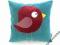 Poduszka dekoracyjna ozdobna dla dziecka ptaszek