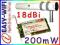 MOCNY zestaw - 18dBi 5M + karta PCI 200mW/ RP-SMA