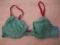 H&M nowy 75a push up turkusowy rozowy koronka