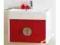 DUE COLORI biało czerwona szafka 70cm + umywalka