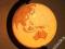 Globus 320 mm Antyczny podświetlany drewno