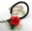 Sznurkowa bransoletka z różą charms japan style