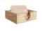 Drewniane podkładki pod kubki, komplet 6+pojemnik