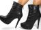 italy sexy black platforma czerwona podeszwa 36
