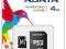 4 GB KARTA PAMIĘCI A-DATA MICROSD + ADAPTER SD 4GB
