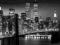Nowy Jork Brooklyn Bridge Nocą - plakat 100x140 cm