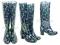 fabryka stylu KALOSZE OBCAS KWIATY _ /X014a/ _ 36