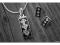 KOMPLET CYRKONIE SREBRO kolczyki + naszyjnik rr31