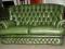 Oryginalna sofa Chesterfield zielona antyki kanapa