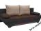 BRW sofa RAFLO 3DL rozkładana Black Red White