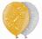 Balony met srebrne fajerwerki 37cm 50szt Karnawał