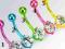 PIERCING KOLCZYK DO PęPKA TYTANIZOWANY NEON NOWOSC