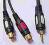 ROZDZIELACZ KABEL JACK 3,5 1xWT- RCA 2xGN dl. 25cm