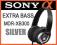 SONY SŁUCHAWKI MDR-XB300 BLUE EXTRA BASS SILVER