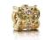 PANDORA złota zawieszka 585/14k z SZAFIRAMI charms