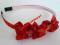 (aurora) O40a OPASKA Z KWIATEM ---------- CZERWONA