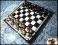 Drewniane lakierowane piękne szachy 43,5 cm