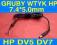 a kabel wtyk końcówka HP DV5 DV6 DV7 DV9 w-wa NOWY