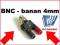__ Przejściówka wtyk BNC - 2x gniazdo banan 4mm __