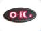Naszywka czarna O.K.