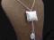 Mega  długi naszyjnik XXL kwadrat silver jedyny