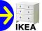 -10% IKEA VALLVIK KOMODA 3 SZUFLADY REGAL LEKSVIK