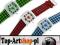 ZEGAREK STALOWY DESIGN KRATKA JAPAN STYLE KOLORY