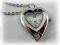 Srebrne Serce Wisiorek Zegarek na Łańcuszku W-WA