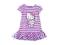H&M sukienka w paski fiolet PTASZKI 98/104