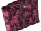 Kosmetyczka w roślinne wzory bordowo-różowe