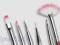 Zestaw PĘDZELKI DO ZDOBIEŃ 6szt ŻEL AKRYL TIPS
