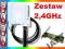 Zestaw odbiorczy 2,4GHz antena PCI 10m rp-sma WiFi