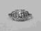 ART DECO Platyna brylanty VS1 0,75 ct