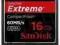 SANDISK COMPACT FLASH EXTREME 16GB 60MB ED