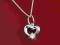 SREBRNY ŁAŃCUSZEK + SERDUSZKO Z  CYRKONIĄ  pr  925
