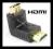 Adapter  Przejście gn HDMI - wt HDMI GOLD KĄTOWY
