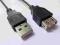 KABEL USB typ A GNIAZDO - WTYK CZARNY 0,6m