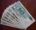Zestaw banknotów z PRL od 10 do 1000zł.