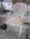Stylowe krzesło gięte nogi białe rustykalne