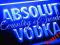 Reklama Neon Absolut Vodka led prezenter Wodka