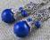 KOLCZYKI  orientalne  LAPIS LAZULI  -  4c