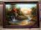 - STARY MŁYN -OLEJ- PŁÓTNO -RAMA -80 X 60 CM