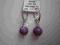 kolczyki fioletowe  kulki   - charytatywna